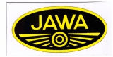 Nálepka Jawa oválna žltý nápis čierne pozadie