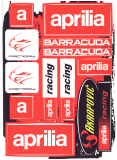 Nálepka  Aprilia Barracuda červená A4