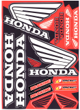 Nálepka Honda A4 červenočierna