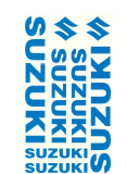 Nálepka Suzuki modrá vyrezávaná 275mm x 150mm