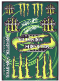 Nálepka Monster energy zelená motosport  A4