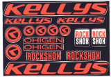 Nálepka Kellys OHIGEN červený nápis čierne pozadie A5