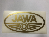 Nálepka Jawa ovál zlatá 100x50mm vyrezávaná 