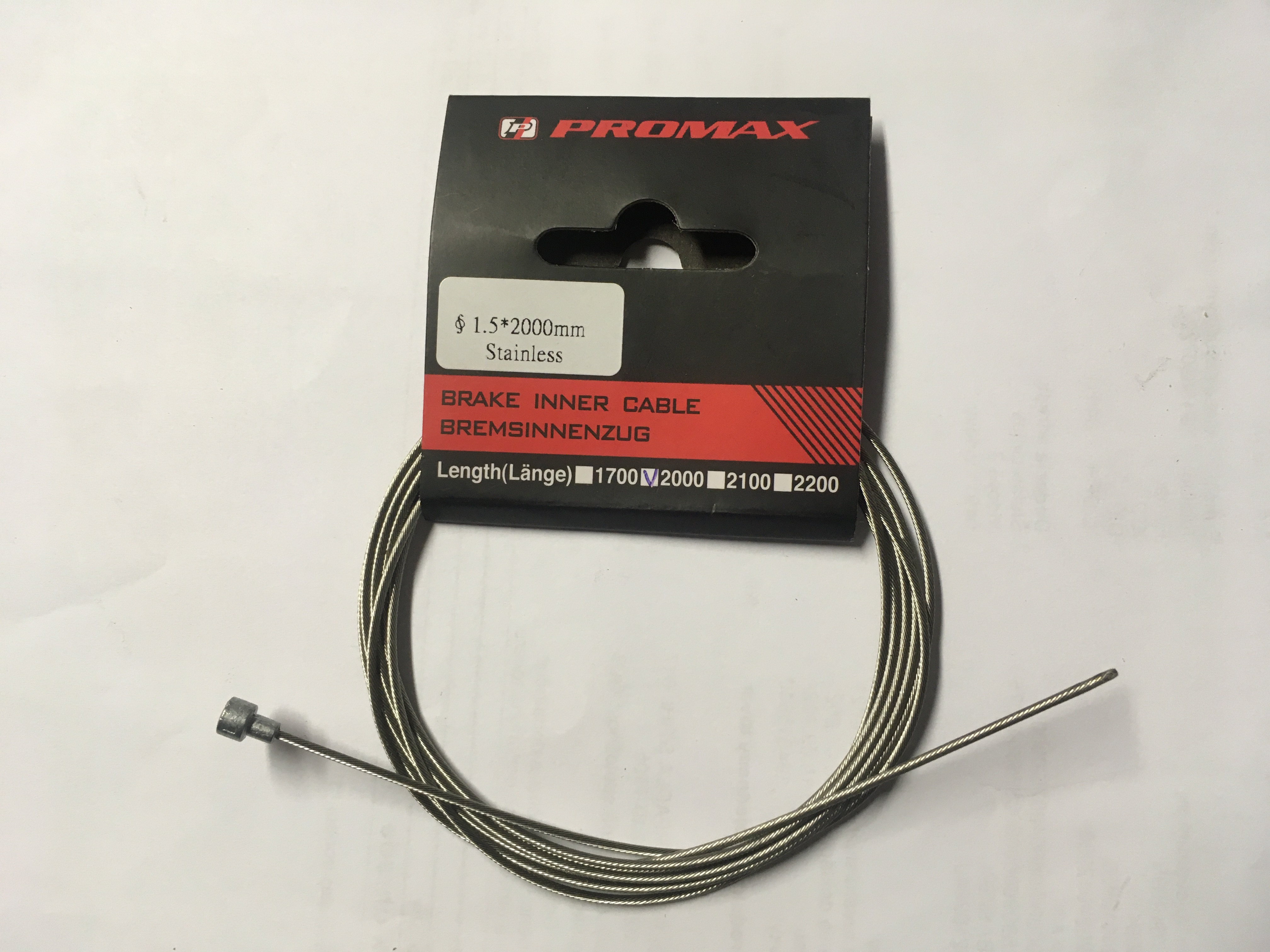 Lanko na zadnú cestnú brzdu slick nerezové 2000x1,5mm