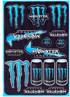 Nálepka Monster A4 modrá 